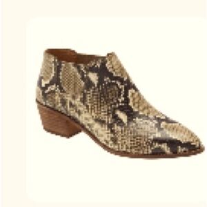 Madewell leather Snakeskin Ankle Booties